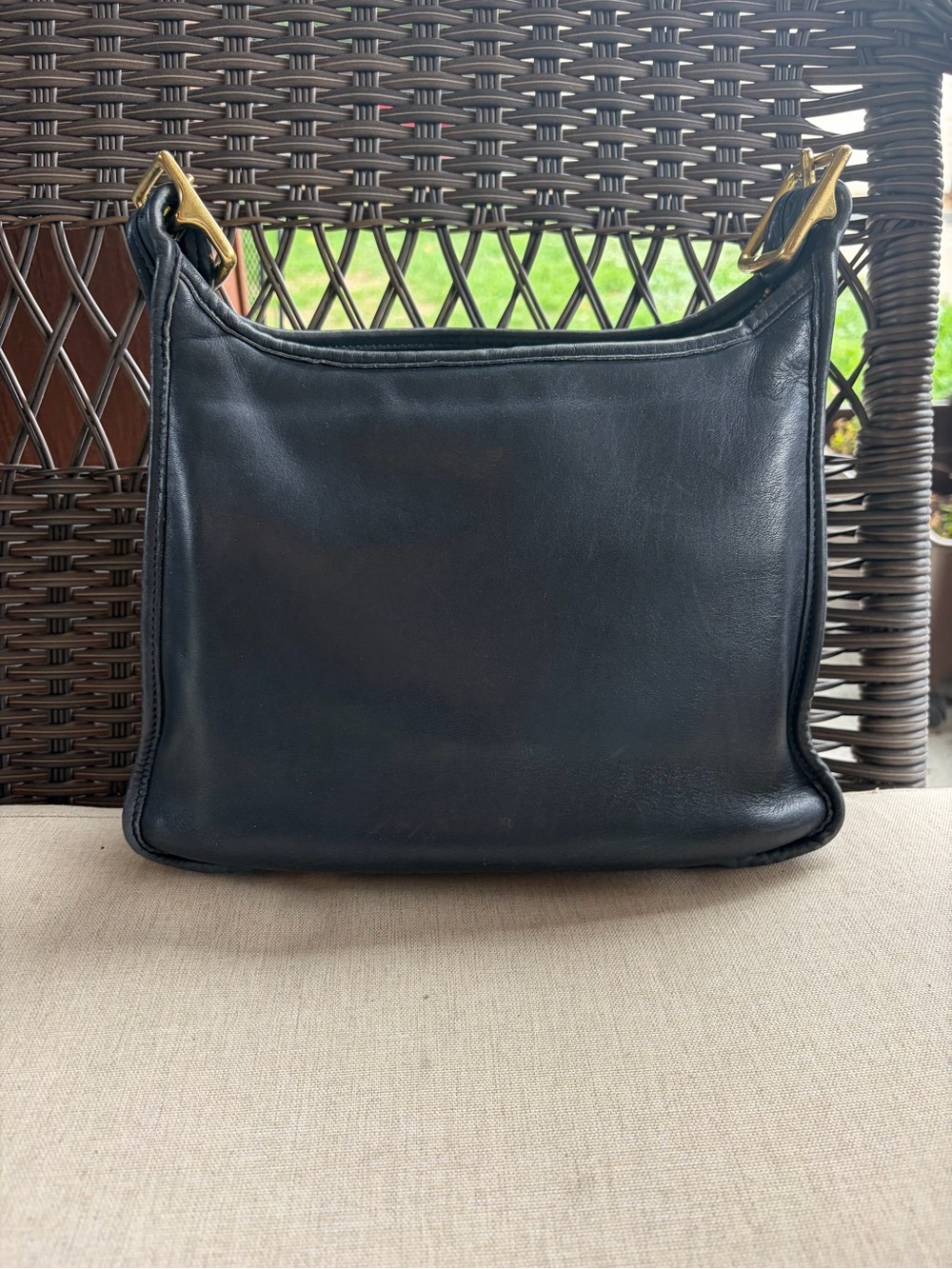 Vintage Coach Legacy Zip Bag 9966 - Navy - Picture 2 of 8